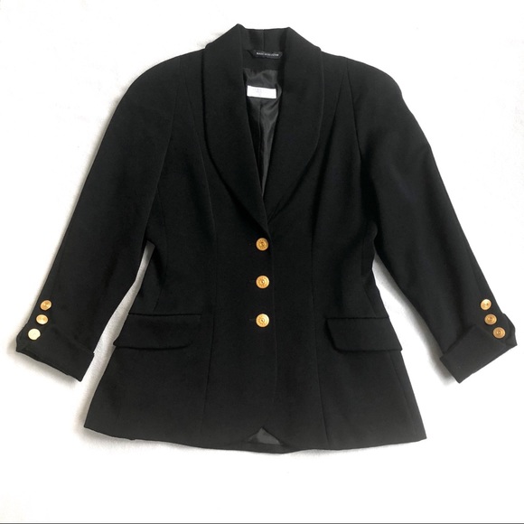 Vintage Jackets & Blazers - Flawless 1960s Bergdorf Goodman 100% Wool Blazer